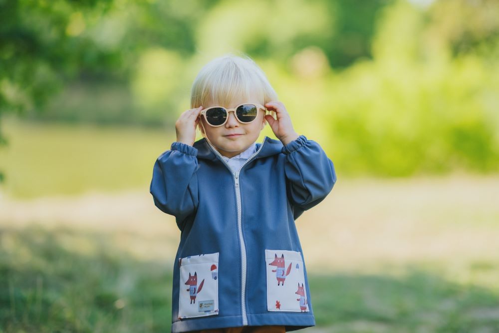 Geacă softshell pentru copii cu membrană Monkey Mum® - O excursie misterioasă cu o vulpe