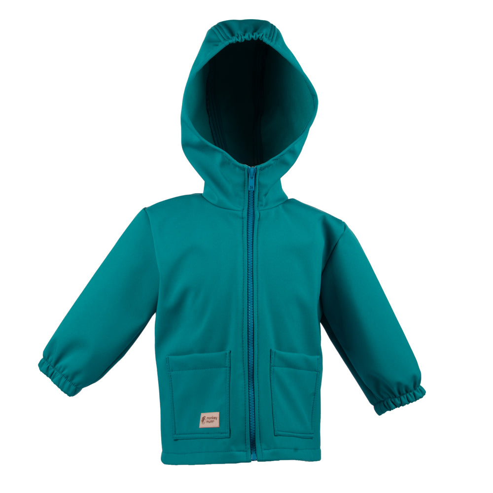 Jachetă softshell pentru copii cu membrană Monkey Mum® - Șopârlă veselă
