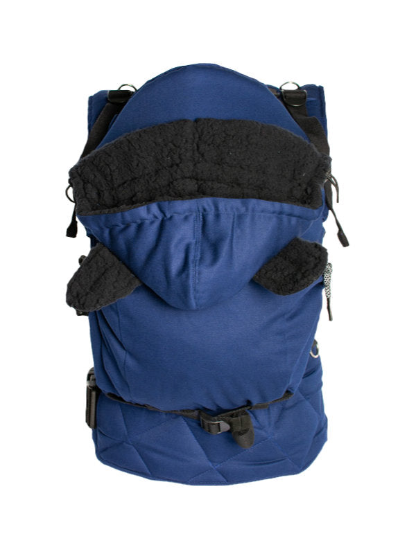Monkey Mum® Glugă căptușită pentru port-bebe Carrie - Bleumarin