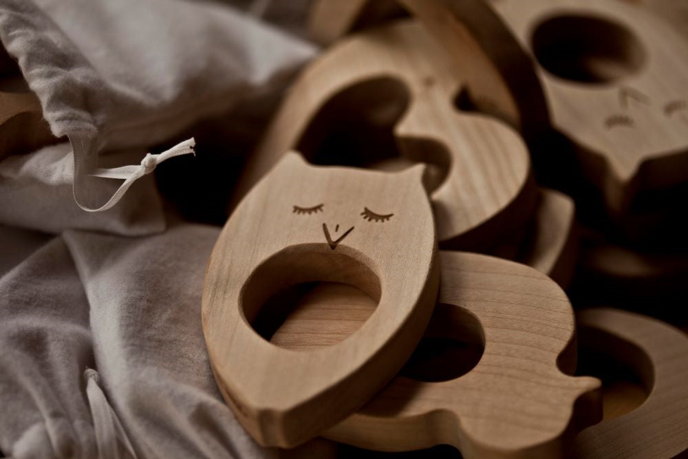 Wooden Story Inel pentru dentiție - Rățușcă