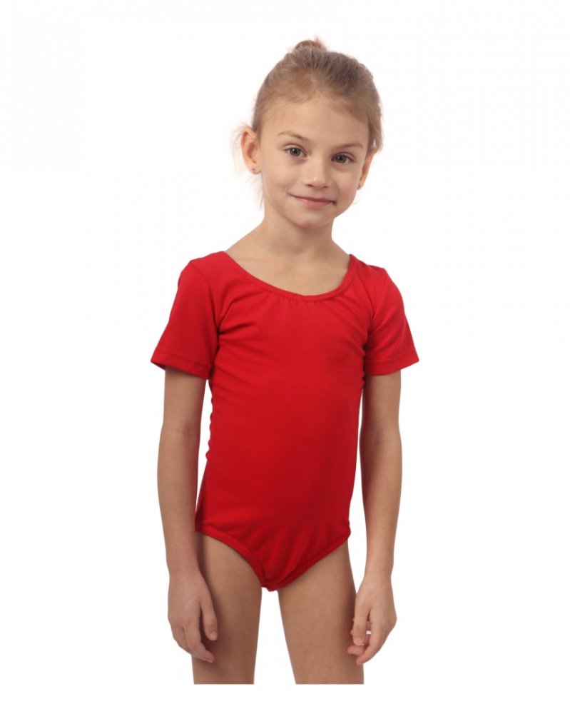 Fete balet, gimnastică tricou, roșu