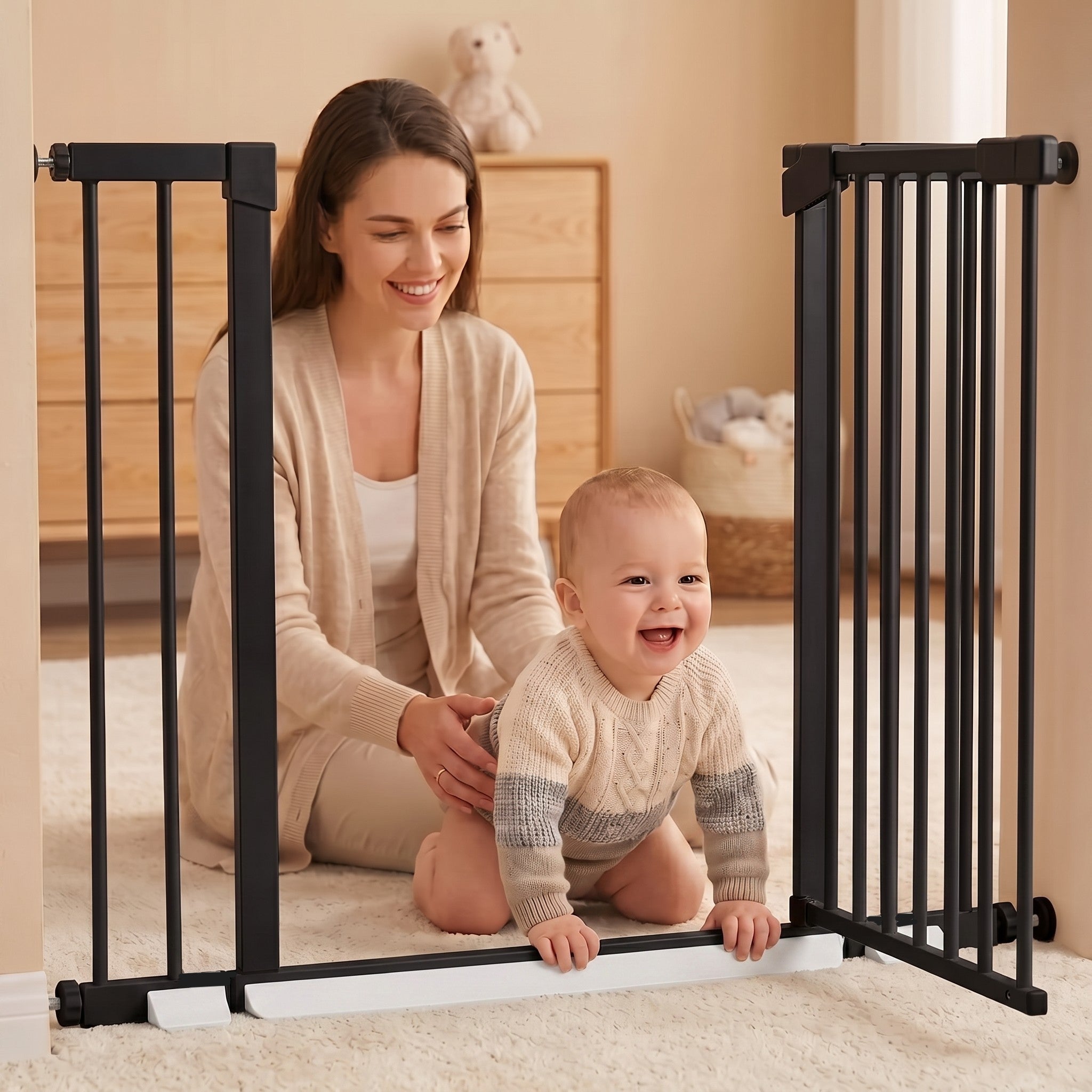 Barieră de siguranță Monkey Mum® – Neagră