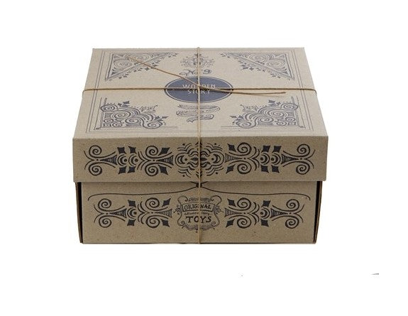 Wooden Story placă de sortare cu forme geometrice XL - Curcubeu