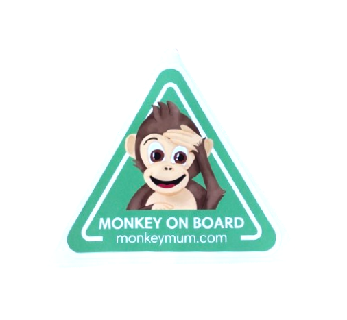 Autocolant pentru mașină Monkey Mum® - Verde