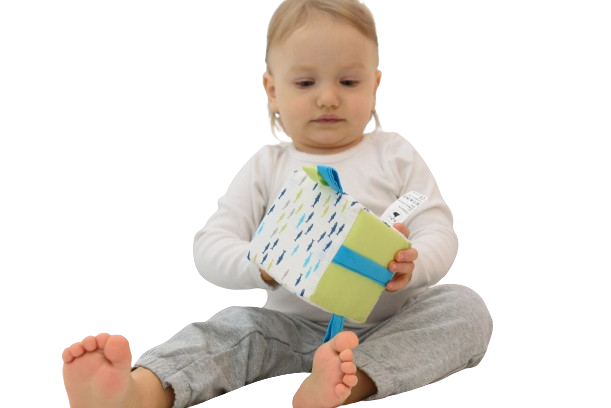 MyMoo Cub textil Busy cube - Peștișori