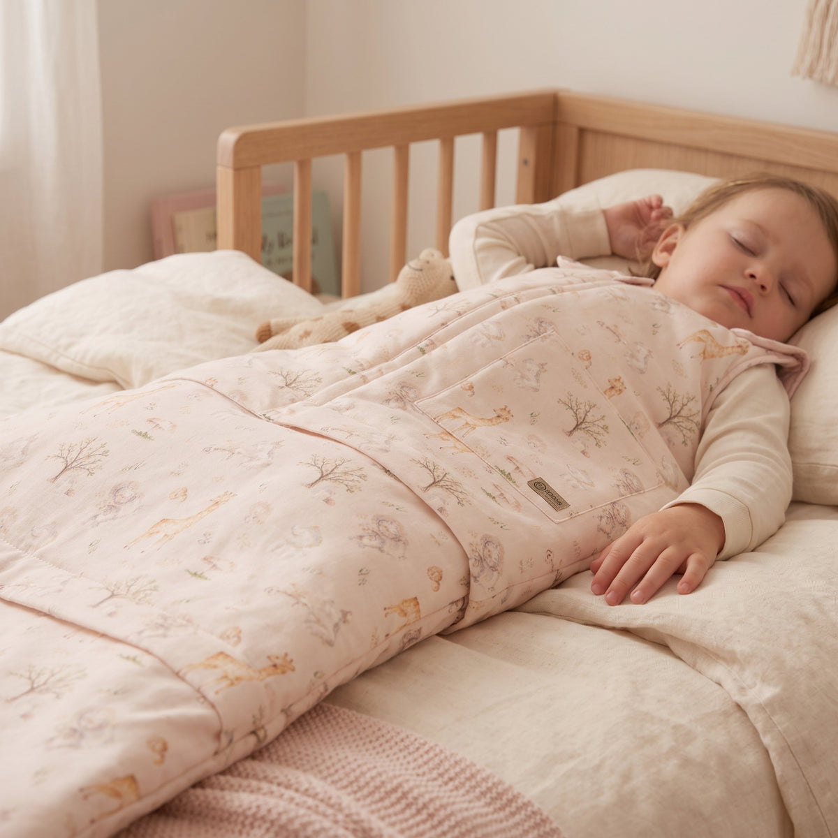Sac de dormit de iarnă ajustabil Monkey Mum® 0 - 4 ani - set - Primăvara cu animăluțe