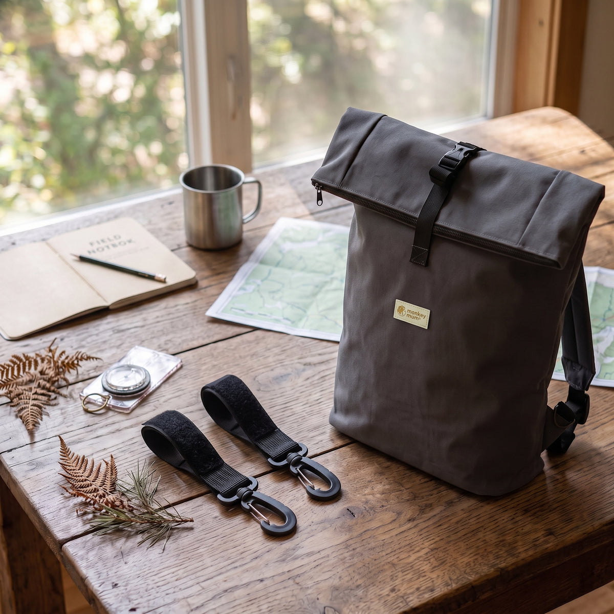 Monkey Mum® Rucsac din softshell pentru cărucior – Călătorie misterioasă