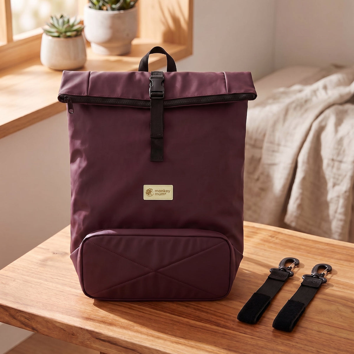 Monkey Mum® Rucsac din softshell pentru cărucior – Urmă de urs
