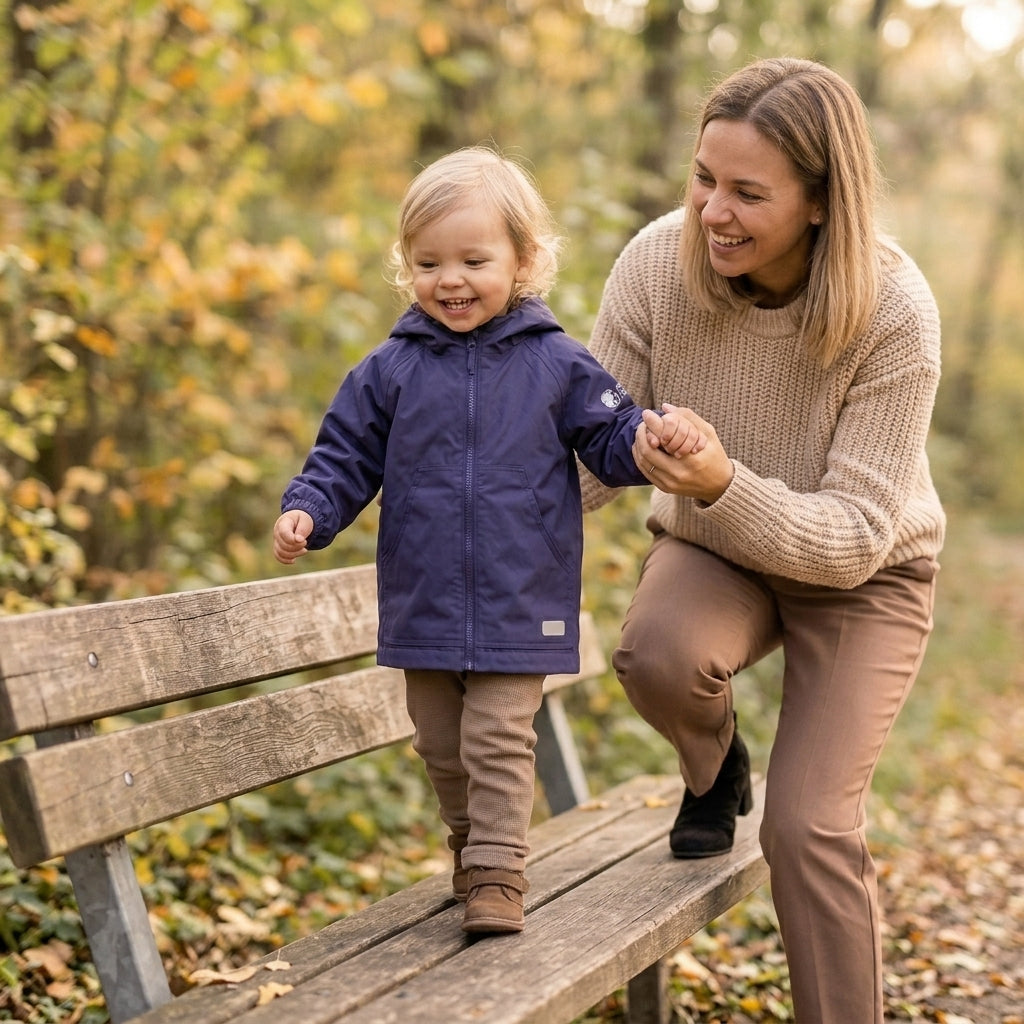 Monkey Mum® geacă din material foșnitor cu mâneci raglan - Violet închis