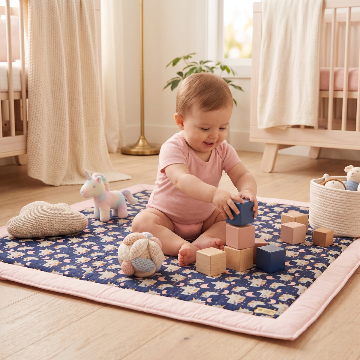 Covoraș de joacă Monkey Mum® - unicorn