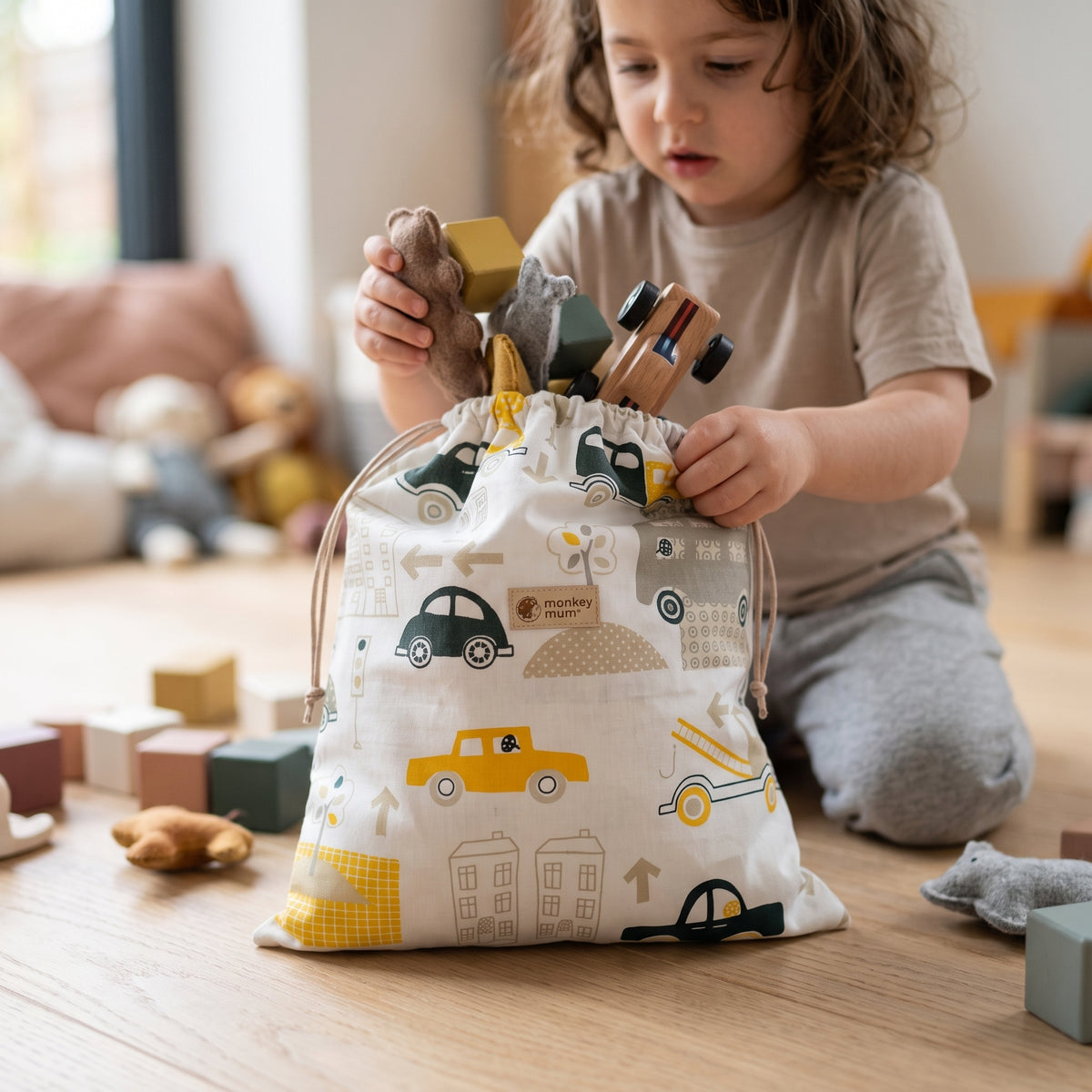 Sac textil Monkey Mum® - Transport urban