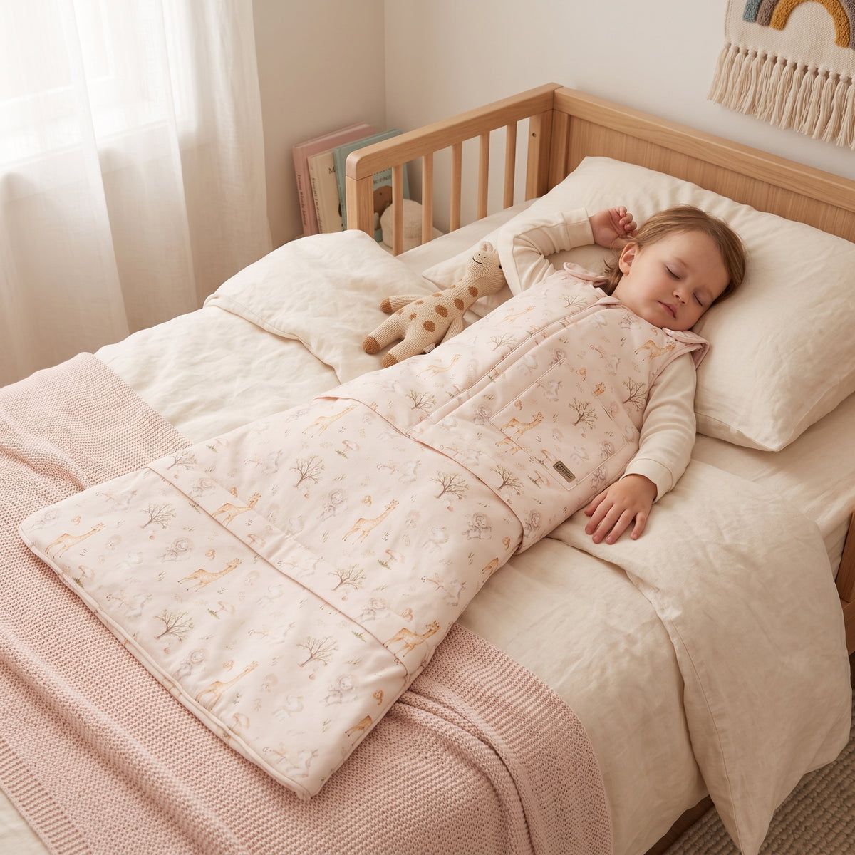 Sac de dormit de iarnă ajustabil Monkey Mum® 0 - 4 ani - set - Primăvara cu animăluțe