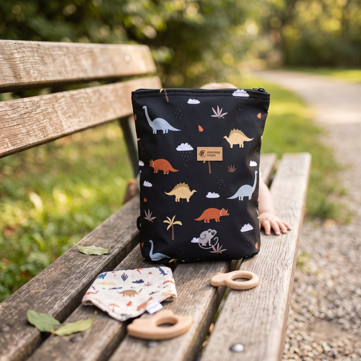 Rucsac softshell pentru copii Monkey Mum® - Călătoria dinozaurilor