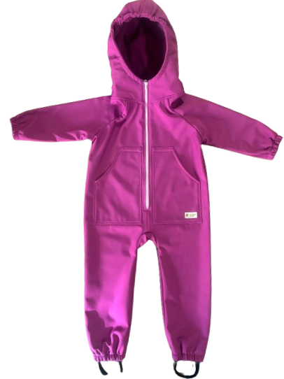 Monkey Mum® combinezon softshell cu membrană – Zmeură suculentă - măr. 98/104, 110/116