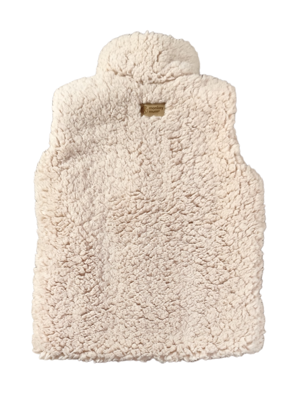 Vestă din lână de miel Monkey Mum® - Bej