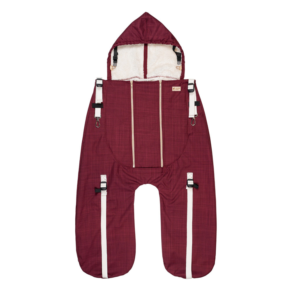 Monkey Mum® Buzunar termoizolant din softshell cu material tip mielușel pentru port-bebe sau cărucior Carrie - Pisicuță