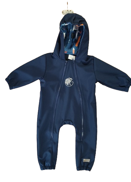 Monkey Mum® Combinezon softshell cu membrană – Cerul nopții cu animăluțe - măr. 62/68, 74/80