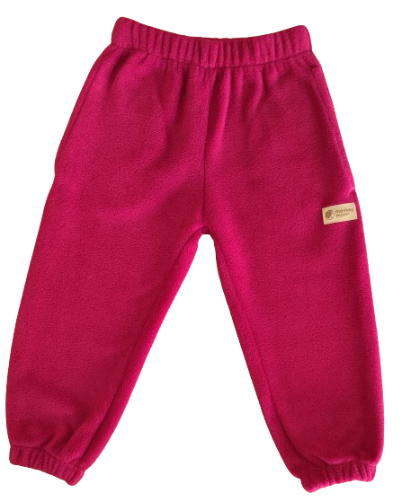 Monkey Mum® pantalonași din fleece - Vișiniu