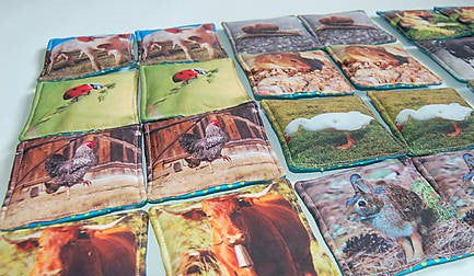 MyMoo Joc de memorie din material textil – set 16 perechi -- Animale, complet