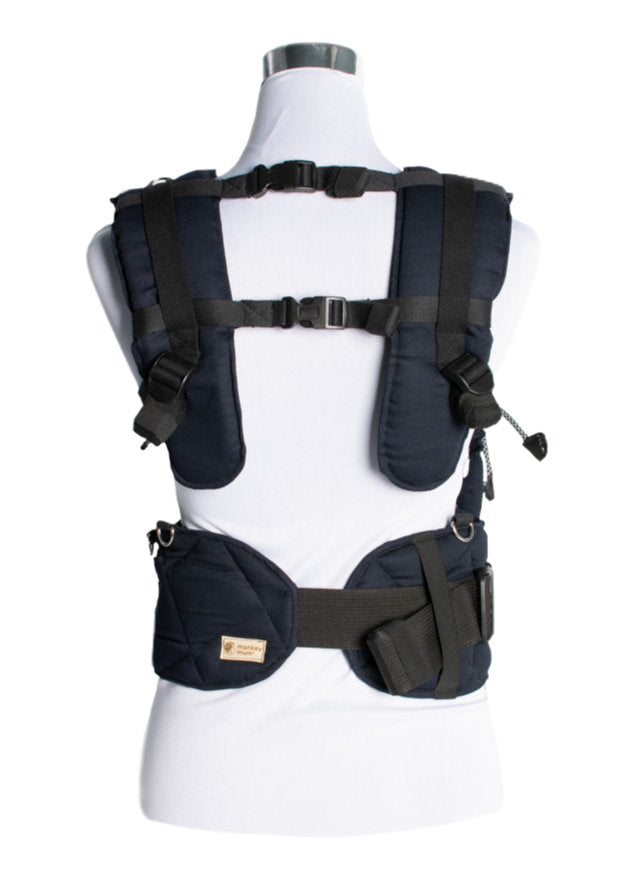 Monkey Mum® Marsupiu ergonomic ajustabil Carrie - Întuneric argintiu