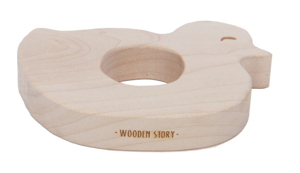 Wooden Story Inel pentru dentiție - Rățușcă