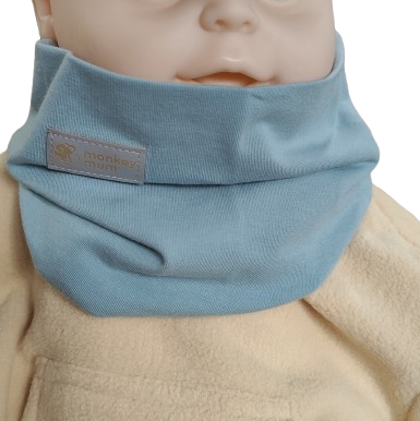 Guler pentru gât Monkey Mum® - Albastru deschis