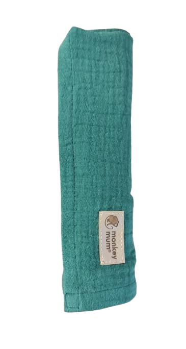 Scutec din muselină Monkey Mum® - Verde închis