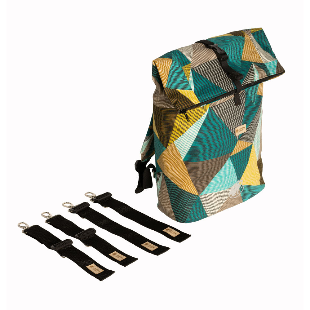 Monkey Mum® Rucsac integrat din twill pentru port-bebe Carrie - Farmecul geometriei
