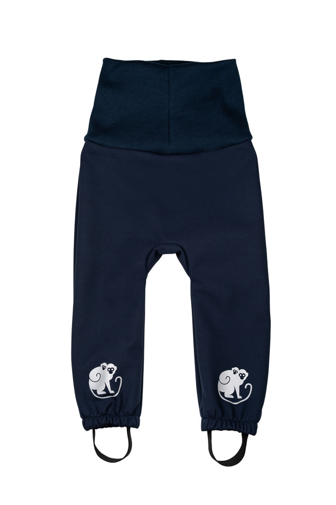 Pantaloni softshell pentru copii, extensibili, cu membrană Monkey Mum® - Cerul nopții