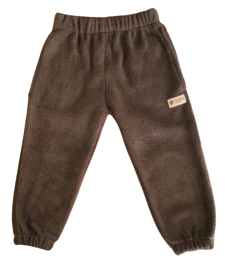 Monkey Mum® pantalonași din fleece - Maro