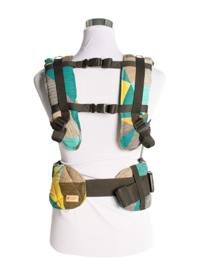 Monkey Mum® Marsupiu ergonomic ajustabil Carrie - Farmec geometric