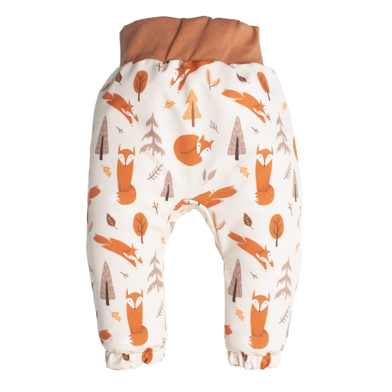 Pantaloni pentru copii din softshell cu membrană Monkey Mum® - Joacă de vulpi