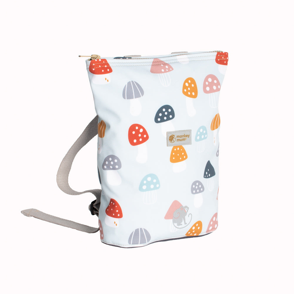 Rucsac softshell pentru copii Monkey Mum® - Bureți otrăvitori multicolori