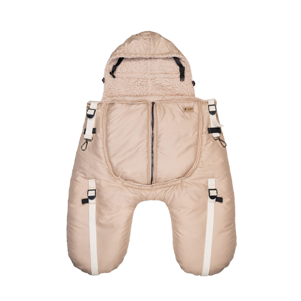Monkey Mum® Buzunar termoizolant din material foșnitor cu material tip mielușel pentru port-bebe sau cărucior Carrie - Leuț