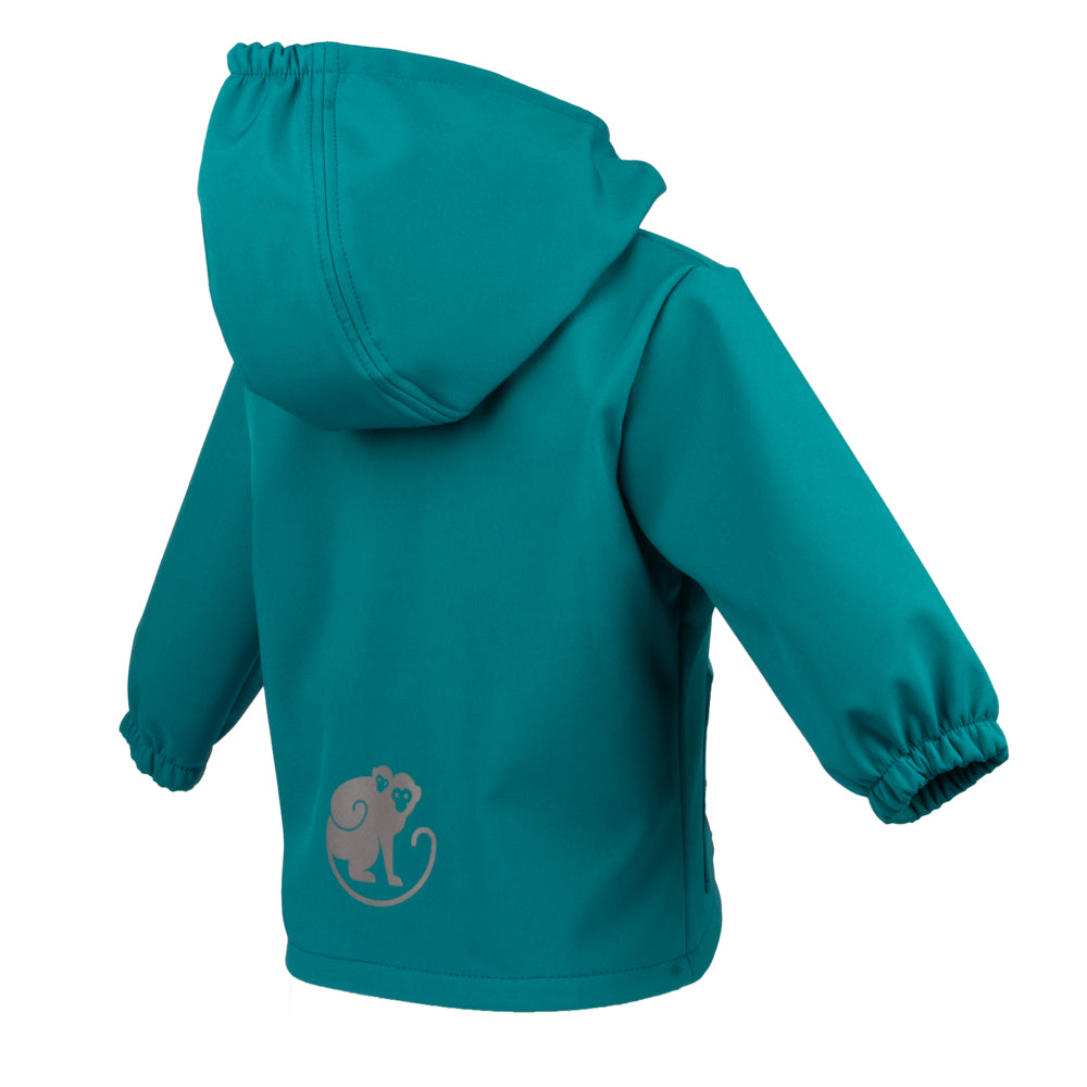 Jachetă softshell pentru copii cu membrană Monkey Mum® - Șopârlă veselă