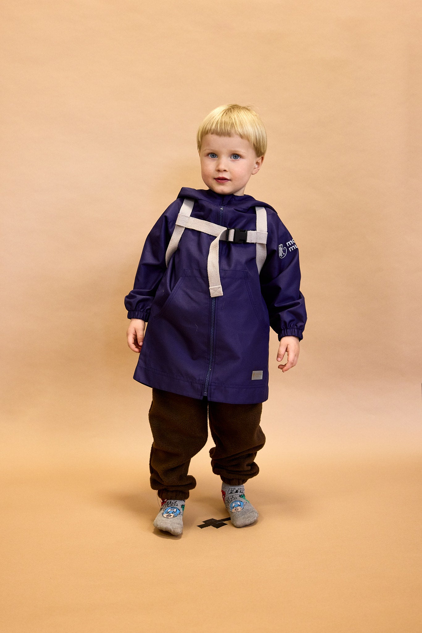 Monkey Mum® geacă din material foșnitor cu mâneci raglan - Vișinie