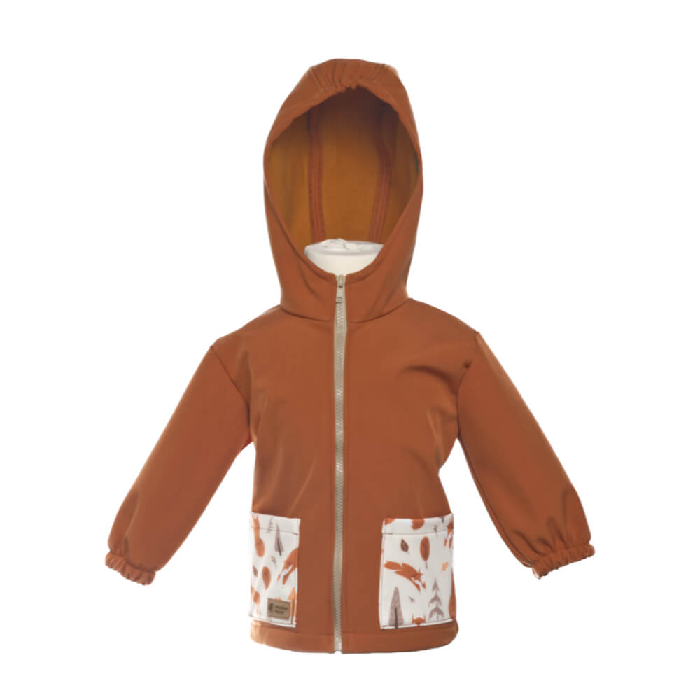 Geacă softshell pentru copii cu membrană Monkey Mum® - Frunze de toamnă