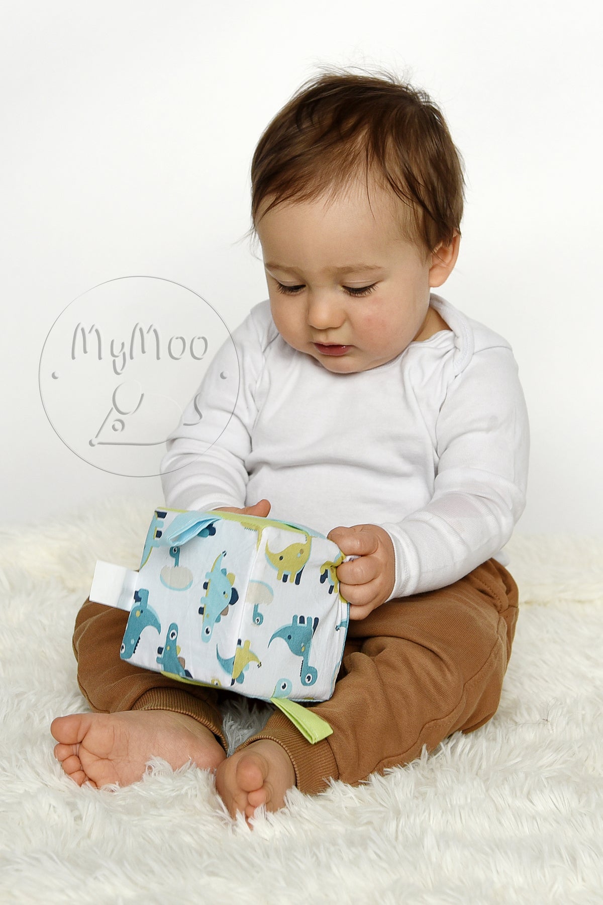 MyMoo Cub textil Busy cube - Dinozauri