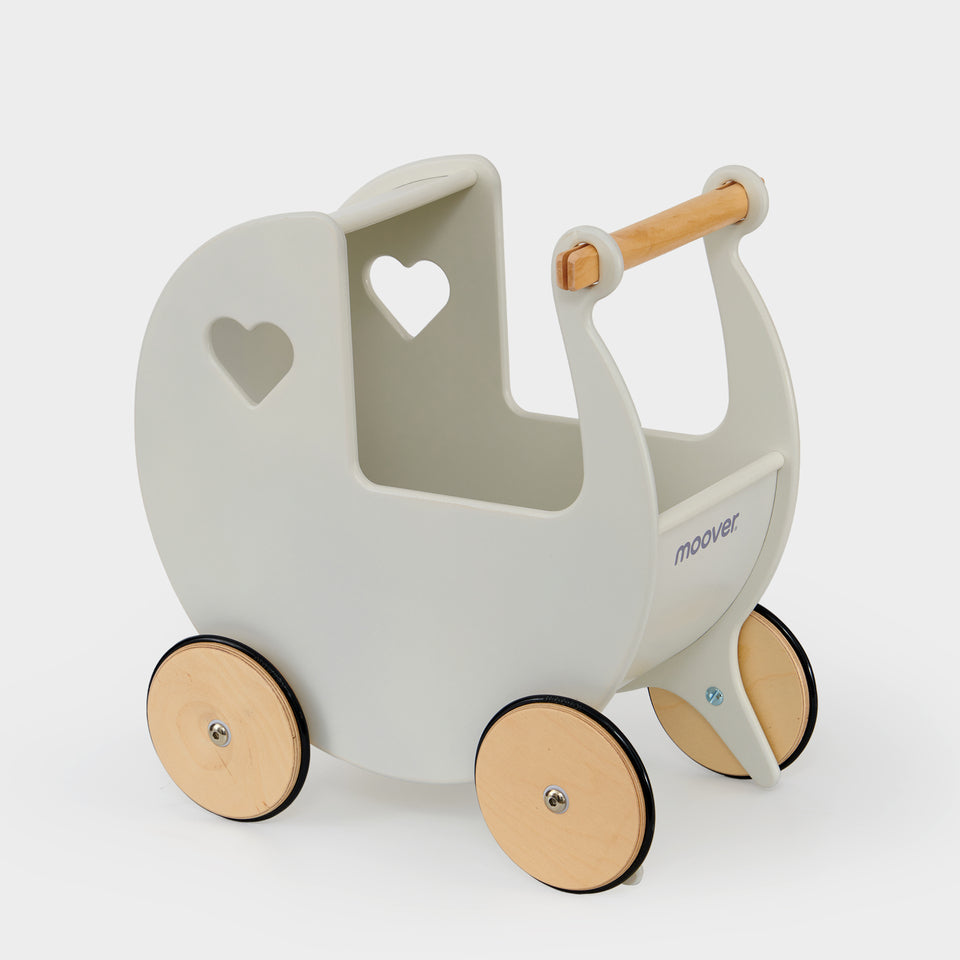 Moover Cărucior tradițional pentru păpuși - Alb