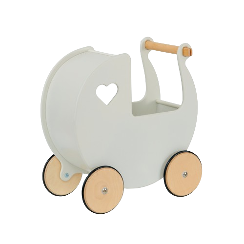 Moover Cărucior tradițional pentru păpuși - Alb