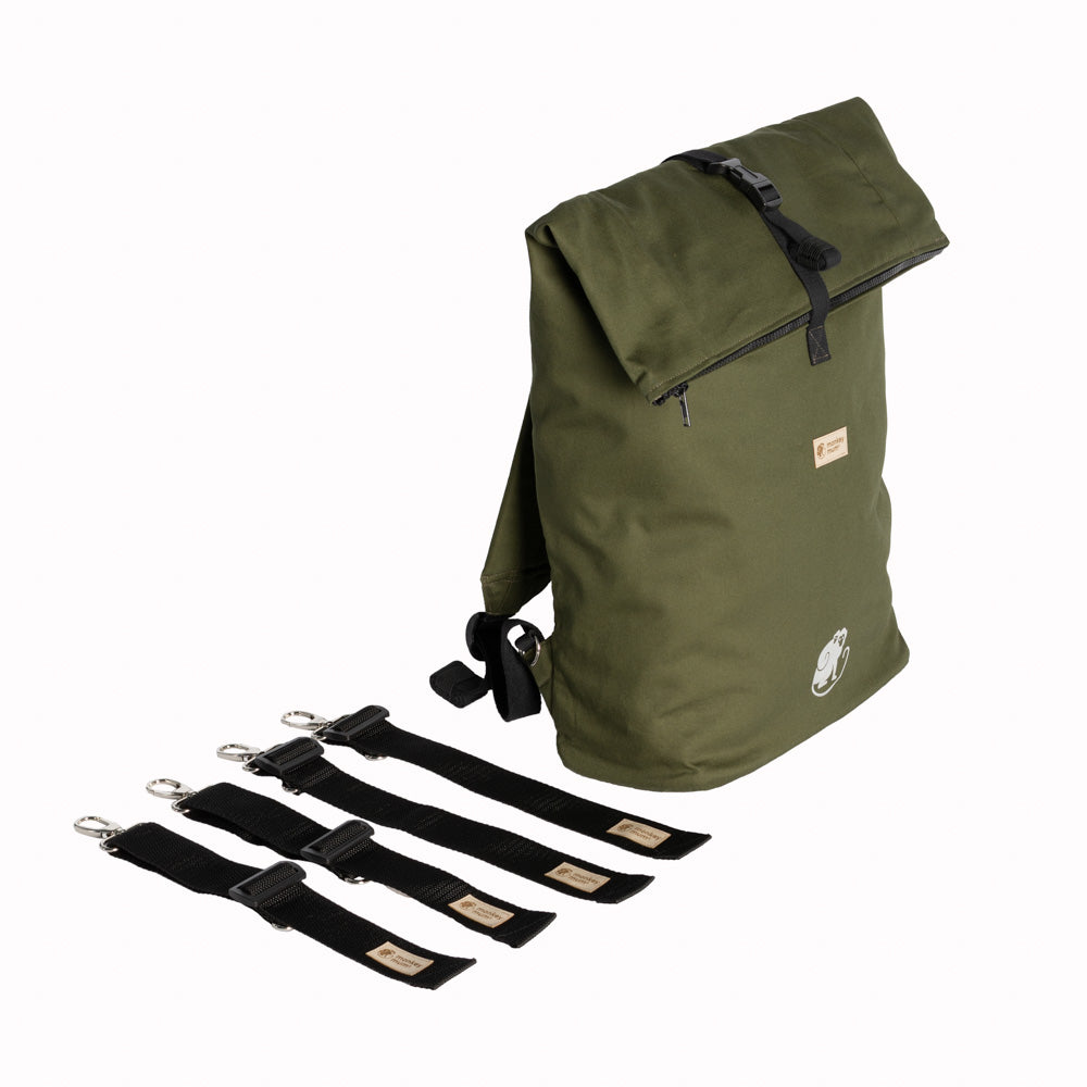 Monkey Mum® Rucsac integrat din twill pentru port-bebe Carrie - Culorile pădurii
