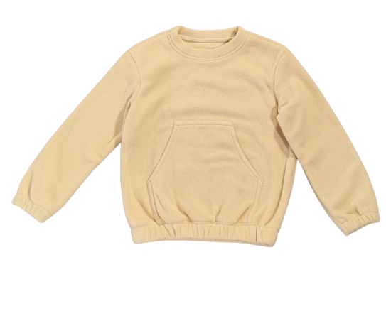 Hanorac fleece pe cap Monkey Mum® - Bej