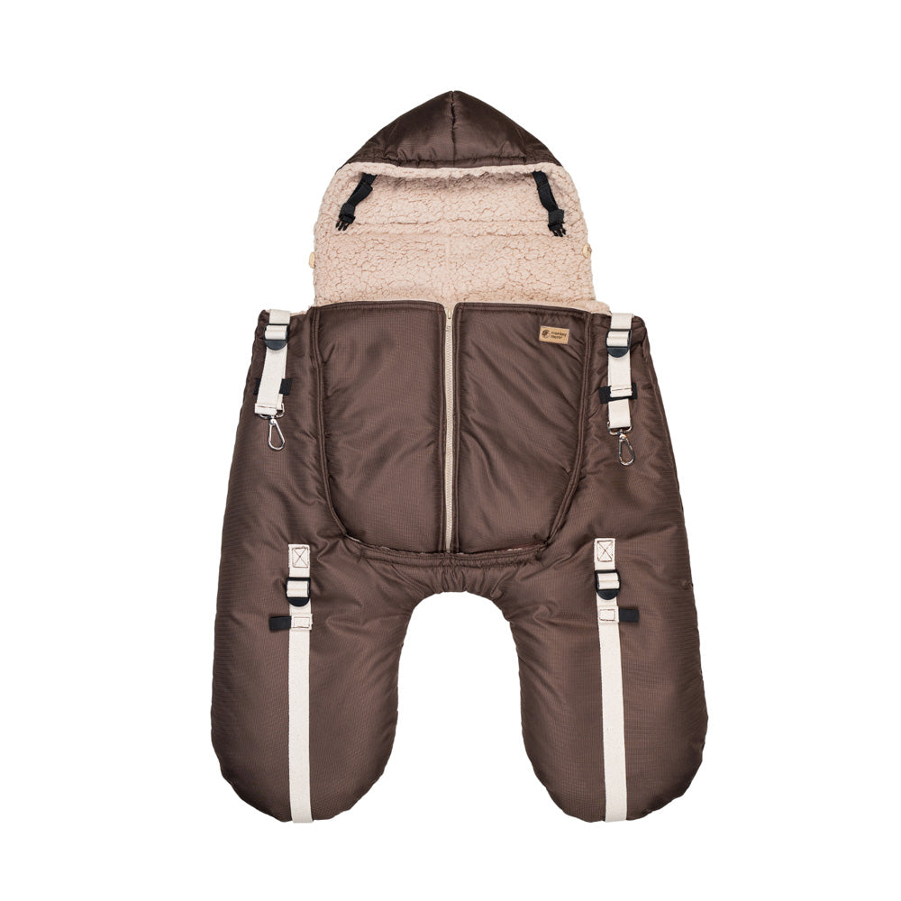 Monkey Mum® Buzunar termoizolant din material foșnitor cu material tip mielușel pentru port-bebe sau cărucior Carrie - Ursuleț