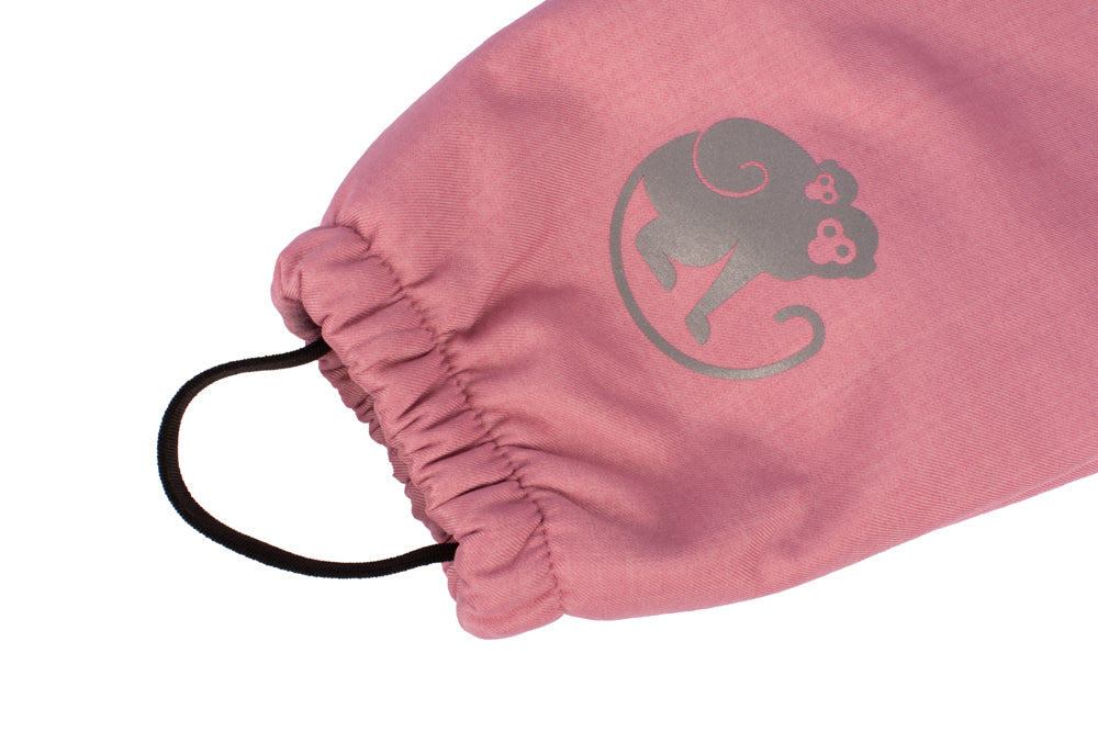 Pantaloni de iarnă extensibili din softshell pentru copii cu blăniță Monkey Mum® - Oiță roz