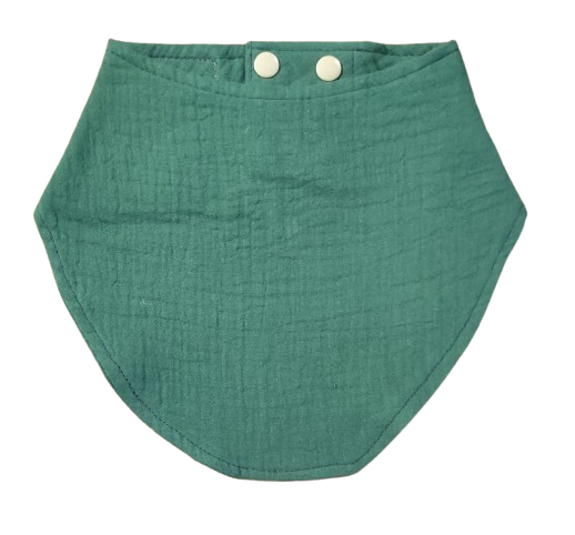 Bavetă din muselină Monkey Mum® - Verde închis