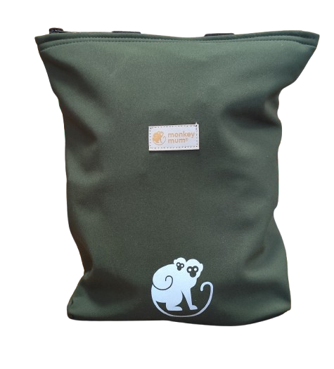 Rucsac softshell pentru copii Monkey Mum® - Verde închis