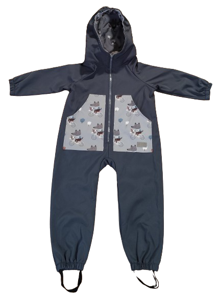 Monkey Mum® Combinezon softshell cu membrană – Excursie misterioasă - măr. 98/104, 110/116