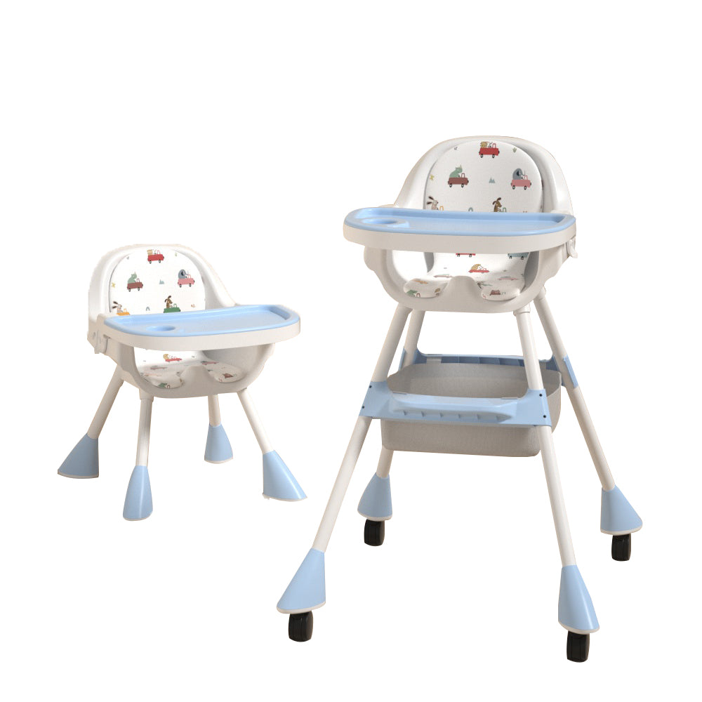 Scaun de masă pentru copii 2 în 1 Simple - Sky Blue