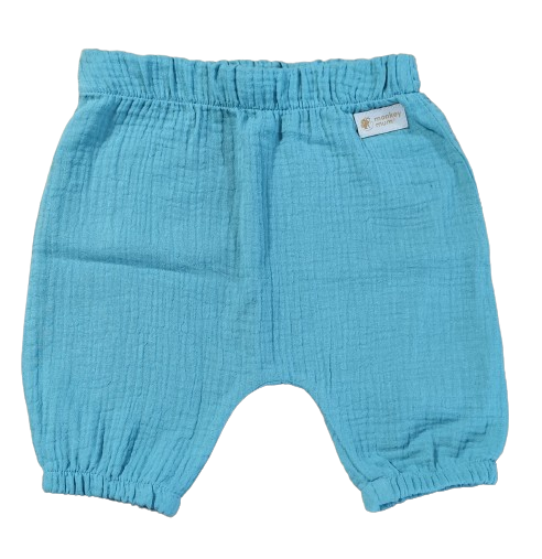 Pantalonași din muselină Monkey Mum® - Mentă