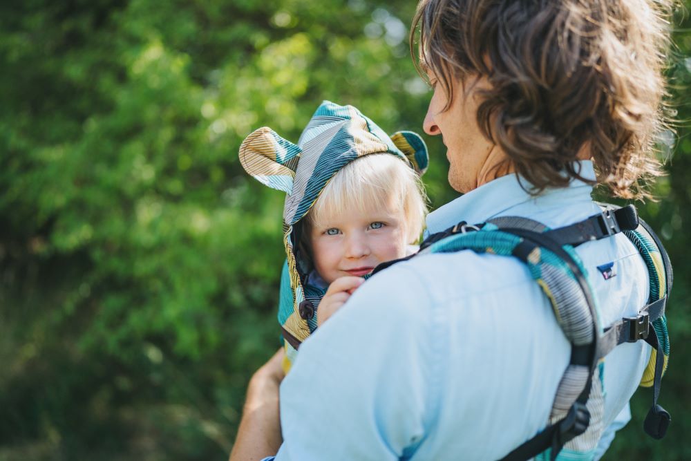 Monkey Mum® Marsupiu ergonomic ajustabil Carrie - Farmec geometric